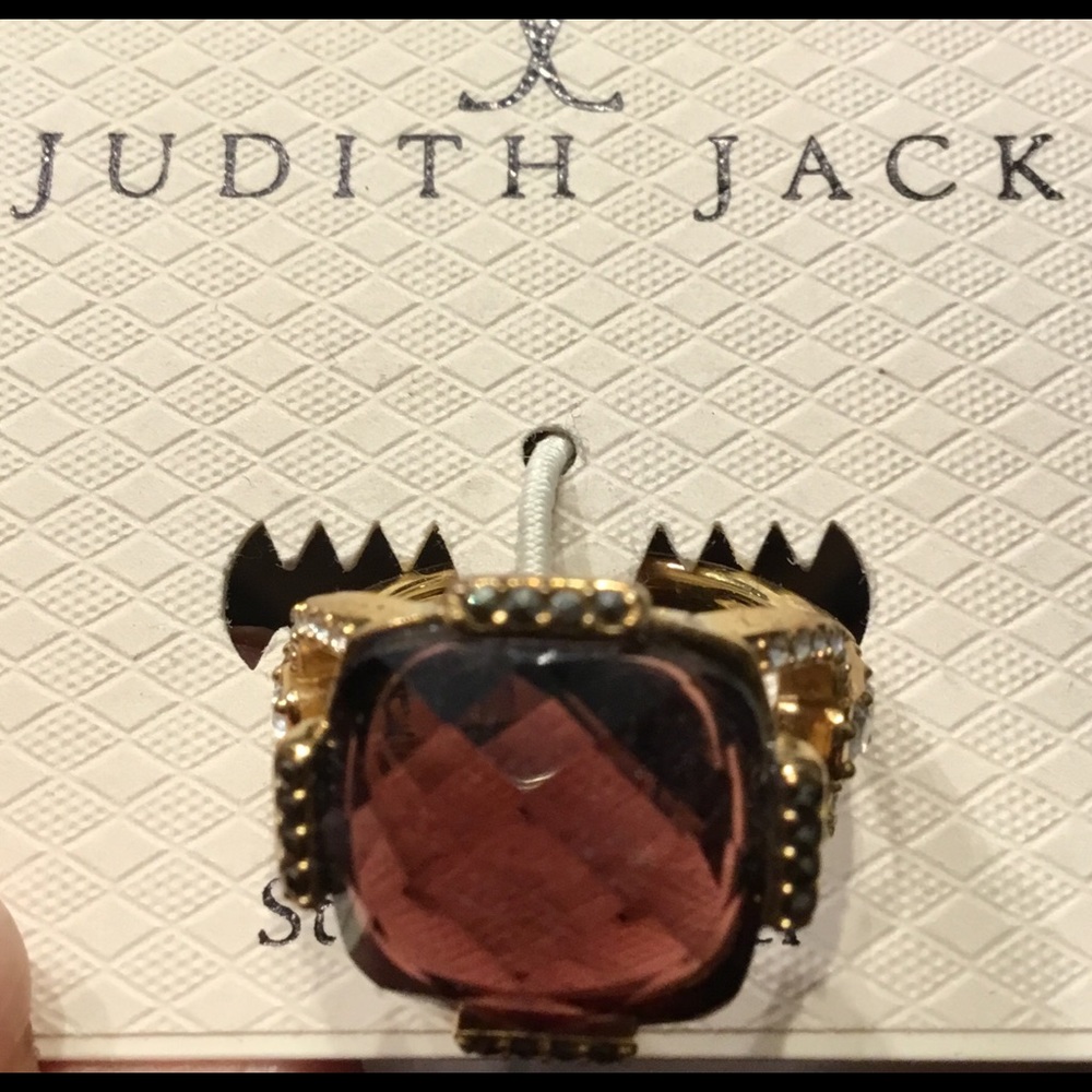 Judith Jack Ring Size 7 with Swarovski Marcasite
